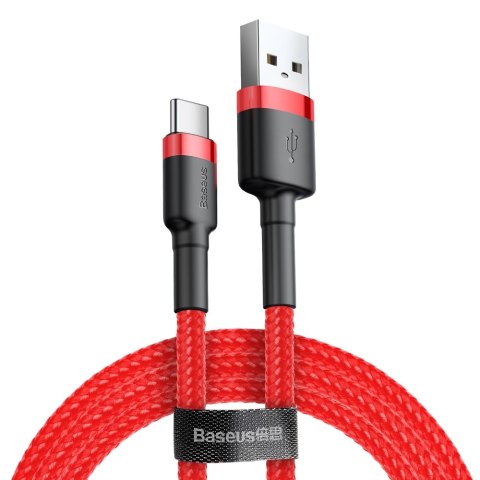 Wytrzymały elastyczny kabel przewód USB USB-C QC3.0 3A 0.5M czerwony Wytrzymały elastyczny kabel przewód USB USB-C QC3.0 3A 0.5M czerwony