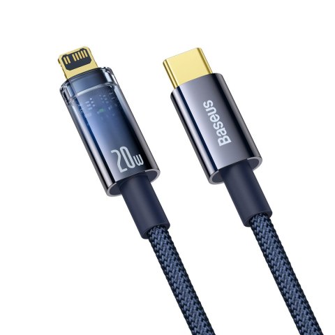 Explorer Series kabel przewód USB-C Iphone Lightning 20W 1m niebieski Explorer Series kabel przewód USB-C Iphone Lightning 20W 1m niebieski