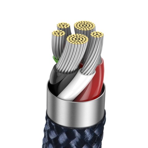 Explorer Series kabel przewód USB-C Iphone Lightning 20W 1m niebieski Explorer Series kabel przewód USB-C Iphone Lightning 20W 1m niebieski