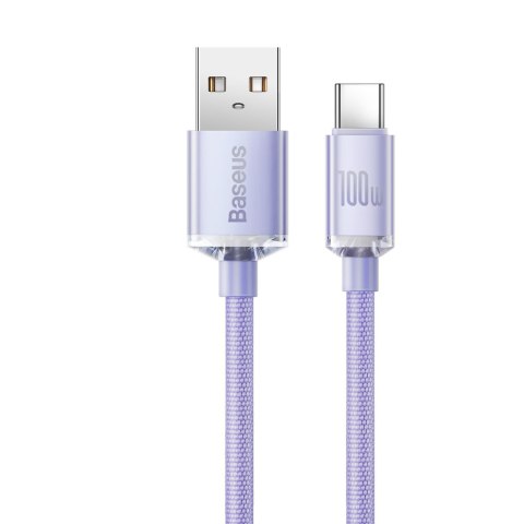 Kabel przewód do szybkiego ładowania i transferu danych USB USB-C 100W 1.2m fioletowy Kabel przewód do szybkiego ładowania i transferu danych USB USB-C 100W 1.2m fioletowy