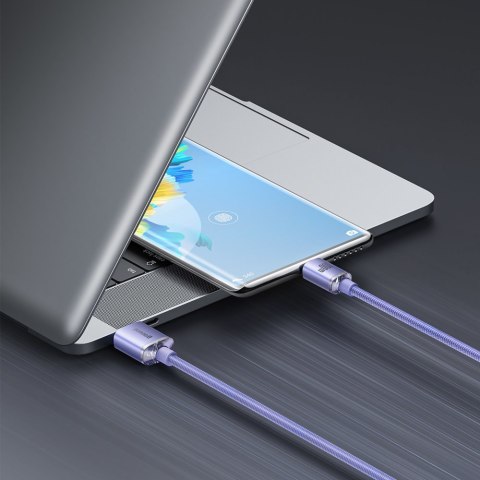 Kabel przewód do szybkiego ładowania i transferu danych USB USB-C 100W 1.2m fioletowy Kabel przewód do szybkiego ładowania i transferu danych USB USB-C 100W 1.2m fioletowy