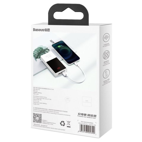 Superior kabel przewód USB Iphone Lightning 2.4A 25cm Biały Superior kabel przewód USB Iphone Lightning 2.4A 25cm Biały