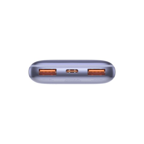 Powerbank Bipow Pro 10000mAh 20W z kablem USB USB-C 3A 0.3m fioletowy Powerbank Bipow Pro 10000mAh 20W z kablem USB USB-C 3A 0.3m fioletowy