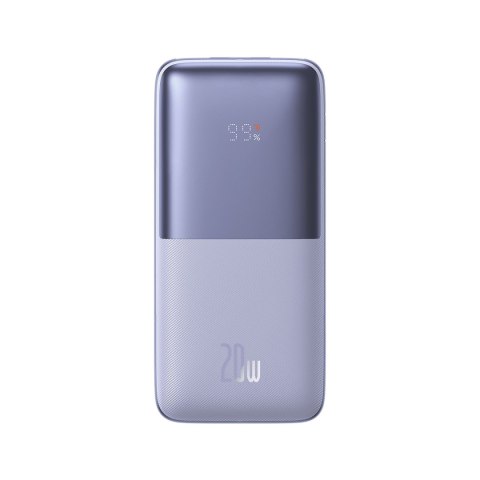Powerbank Bipow Pro 10000mAh 20W z kablem USB USB-C 3A 0.3m fioletowy Powerbank Bipow Pro 10000mAh 20W z kablem USB USB-C 3A 0.3m fioletowy