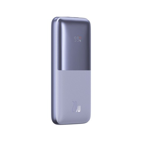 Powerbank Bipow Pro 10000mAh 20W z kablem USB USB-C 3A 0.3m fioletowy Powerbank Bipow Pro 10000mAh 20W z kablem USB USB-C 3A 0.3m fioletowy