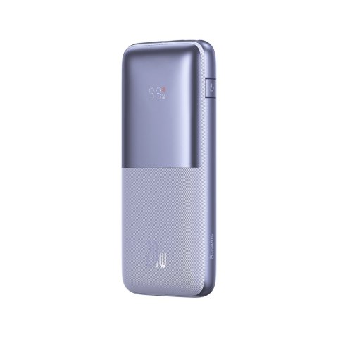 Powerbank Bipow Pro 10000mAh 20W z kablem USB USB-C 3A 0.3m fioletowy Powerbank Bipow Pro 10000mAh 20W z kablem USB USB-C 3A 0.3m fioletowy