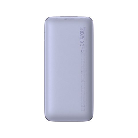 Powerbank Bipow Pro 10000mAh 20W z kablem USB USB-C 3A 0.3m fioletowy Powerbank Bipow Pro 10000mAh 20W z kablem USB USB-C 3A 0.3m fioletowy