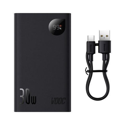 Powerbank z wyświetlaczem 20000mAh 30W 2xUSB 1xUSB-C Quick Charge SCP VOOC czarny Powerbank z wyświetlaczem 20000mAh 30W 2xUSB 1xUSB-C Quick Charge SCP VOOC czarny