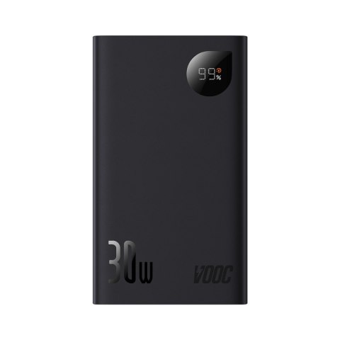 Powerbank z wyświetlaczem 20000mAh 30W 2xUSB 1xUSB-C Quick Charge SCP VOOC czarny Powerbank z wyświetlaczem 20000mAh 30W 2xUSB 1xUSB-C Quick Charge SCP VOOC czarny