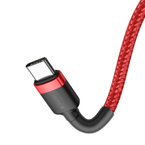 Wytrzymały kabel przewód w oplocie USB-C do USB-C QC3 1m - czerwony Wytrzymały kabel przewód w oplocie USB-C do USB-C QC3 1m - czerwony
