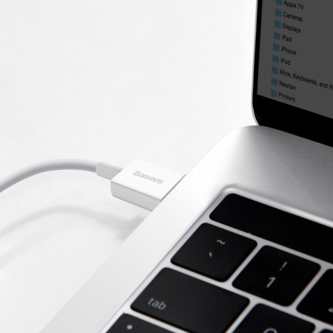 Kabel przewód Superior USB - USB-C 66W 6A 2m - biały Kabel przewód Superior USB - USB-C 66W 6A 2m - biały