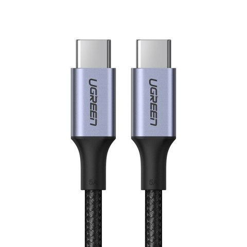 Kabel przewód USB-C - USB-C Power Delivery Quick Charge 1m - szary Kabel przewód USB-C - USB-C Power Delivery Quick Charge 1m - szary