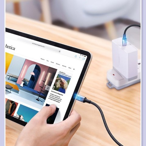 Kabel przewód USB-C - USB-C Power Delivery Quick Charge 1m - szary Kabel przewód USB-C - USB-C Power Delivery Quick Charge 1m - szary
