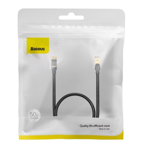 Szybki kabel sieciowy Patchcord RJ45 CAT 7 10Gbps 0.5m - czarny Szybki kabel sieciowy Patchcord RJ45 CAT 7 10Gbps 0.5m - czarny