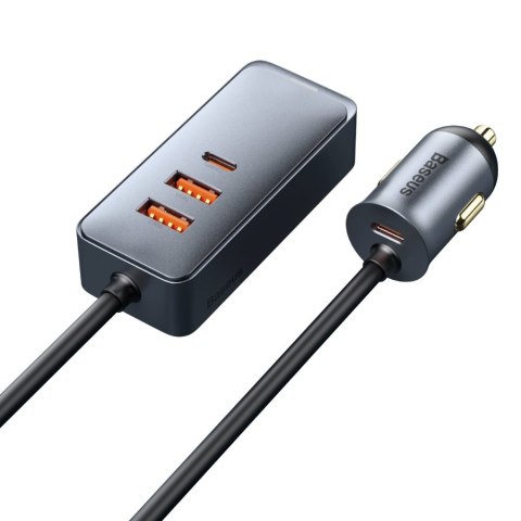 Ładowarka samochodowa Share Together 2x USB 2x USB-C 120W PPS QC PD szary Ładowarka samochodowa Share Together 2x USB 2x USB-C 120W PPS QC PD szary