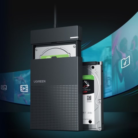 Obudowa kieszeń na dysk twardy 2.5'' HDD SSD z kablem USB 1.5Gbps czarny Obudowa kieszeń na dysk twardy 2.5'' HDD SSD z kablem USB 1.5Gbps czarny
