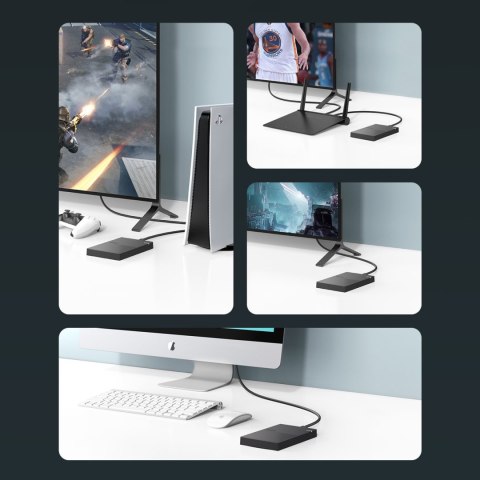 Obudowa kieszeń na dysk twardy 2.5'' HDD SSD z kablem USB 1.5Gbps czarny Obudowa kieszeń na dysk twardy 2.5'' HDD SSD z kablem USB 1.5Gbps czarny