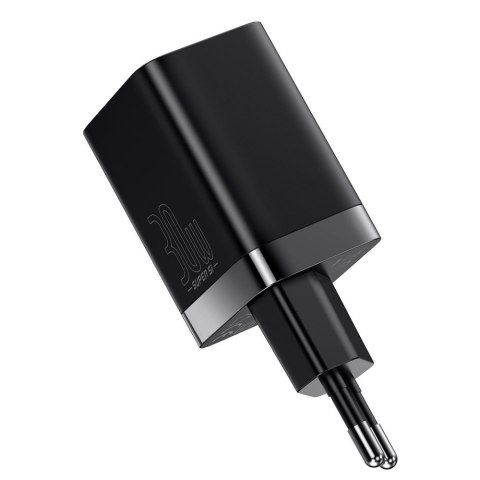 Szybka ładowarka sieciowa USB USB-C 30W PD QC Super Si Pro czarny Szybka ładowarka sieciowa USB USB-C 30W PD QC Super Si Pro czarny