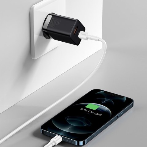 Szybka ładowarka sieciowa USB USB-C 30W PD QC Super Si Pro czarny Szybka ładowarka sieciowa USB USB-C 30W PD QC Super Si Pro czarny