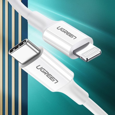 Kabel przewód do iPhone MFi USB-C - Lightning 20W 3A 1m biały Kabel przewód do iPhone MFi USB-C - Lightning 20W 3A 1m biały