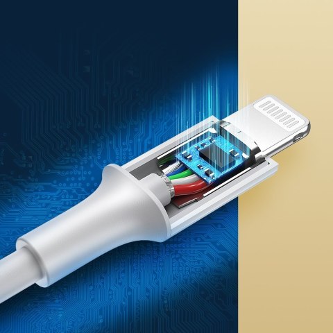 Kabel przewód do iPhone MFi USB-C - Lightning 20W 3A 1m biały Kabel przewód do iPhone MFi USB-C - Lightning 20W 3A 1m biały