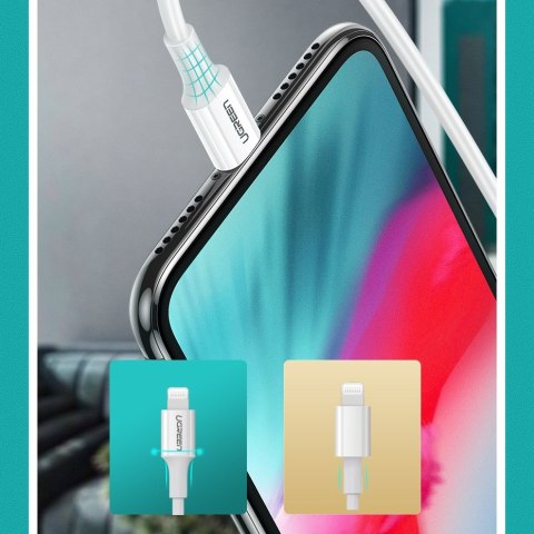 Kabel przewód do iPhone MFi USB-C - Lightning 20W 3A 1m biały Kabel przewód do iPhone MFi USB-C - Lightning 20W 3A 1m biały