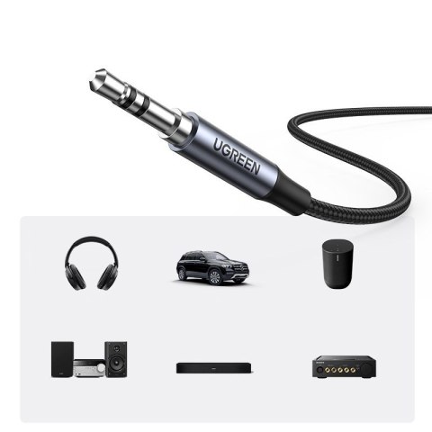 Kabel audio stereo AUX 3.5 mm mini jack - USB-C do telefonu tabletu 1m czarny Kabel audio stereo AUX 3.5 mm mini jack - USB-C do telefonu tabletu 1m czarny