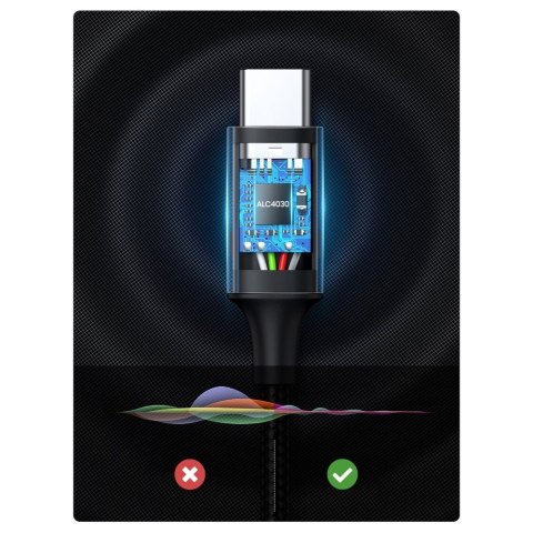 Kabel audio stereo AUX 3.5 mm mini jack - USB-C do telefonu tabletu 1m czarny Kabel audio stereo AUX 3.5 mm mini jack - USB-C do telefonu tabletu 1m czarny
