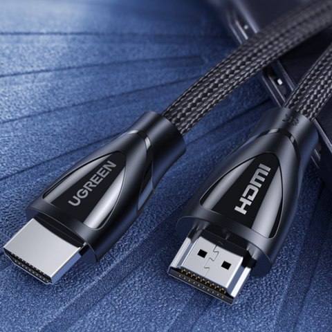 Kabel przewód HDMI 2.1 8K 60Hz 1.5m w oplocie bawełnianym czarny Kabel przewód HDMI 2.1 8K 60Hz 1.5m w oplocie bawełnianym czarny