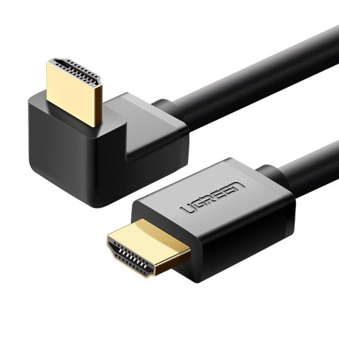 Kabel przewód HDMI 4K z wtyczką kątową 2m czarny Kabel przewód HDMI 4K z wtyczką kątową 2m czarny