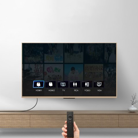 Kabel przewód HDMI 4K z wtyczką kątową 2m czarny Kabel przewód HDMI 4K z wtyczką kątową 2m czarny