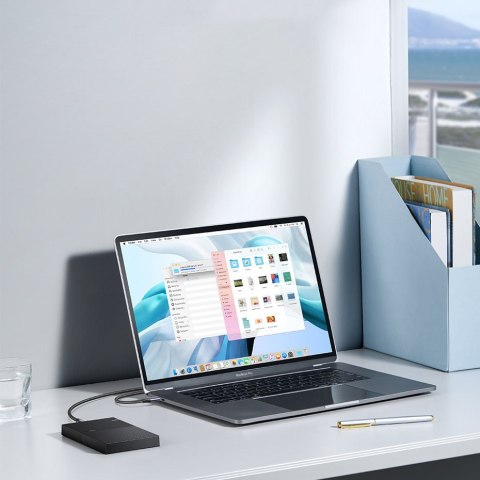 Kabel przewód USB-C - micro USB-B 3.0 3A 0.5m szary Kabel przewód USB-C - micro USB-B 3.0 3A 0.5m szary