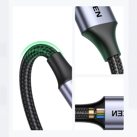 Kabel przewód USB-C - micro USB-B 3.0 3A 0.5m szary Kabel przewód USB-C - micro USB-B 3.0 3A 0.5m szary