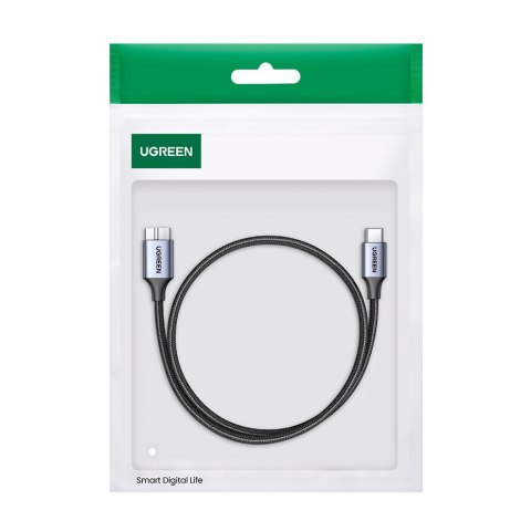 Kabel przewód USB-C - micro USB-B 3.0 3A 0.5m szary Kabel przewód USB-C - micro USB-B 3.0 3A 0.5m szary
