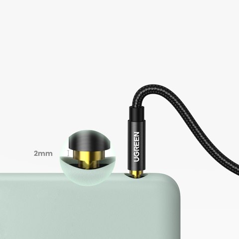 Kabel przewód kątowy audio 2x mini jack 3.5mm 0.5m niebieski Kabel przewód kątowy audio 2x mini jack 3.5mm 0.5m niebieski