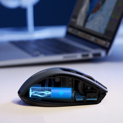 Optyczna mysz myszka bezprzewodowa USB 2.4GHz / Bluetooth 5.0 4000 DPI czarny Optyczna mysz myszka bezprzewodowa USB 2.4GHz / Bluetooth 5.0 4000 DPI czarny