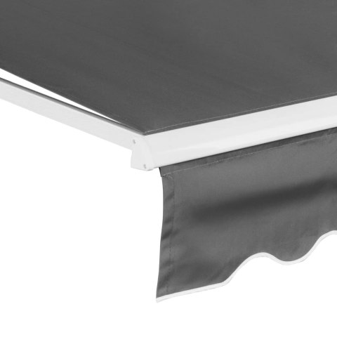 Markiza balkonowa tarasowa zwijana ręcznie 300 x 250 cm - szara Markiza balkonowa tarasowa zwijana ręcznie 300 x 250 cm - szara
