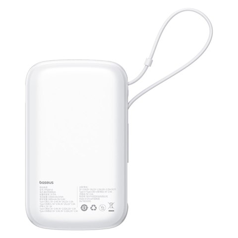 Power bank 10000mAh Qpow Pro+ 22.5W USB-C - biały Power bank 10000mAh Qpow Pro+ 22.5W USB-C - biały