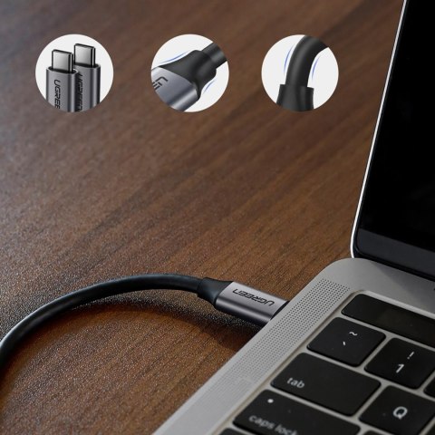 Kabel przewód USB-C 3.1 - USB-C 3.1 1.5m - szary Kabel przewód USB-C 3.1 - USB-C 3.1 1.5m - szary