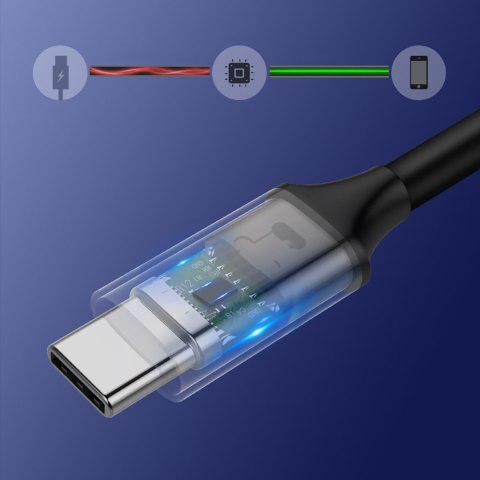 Kabel przewód USB-C 3.1 - USB-C 3.1 1.5m - szary Kabel przewód USB-C 3.1 - USB-C 3.1 1.5m - szary