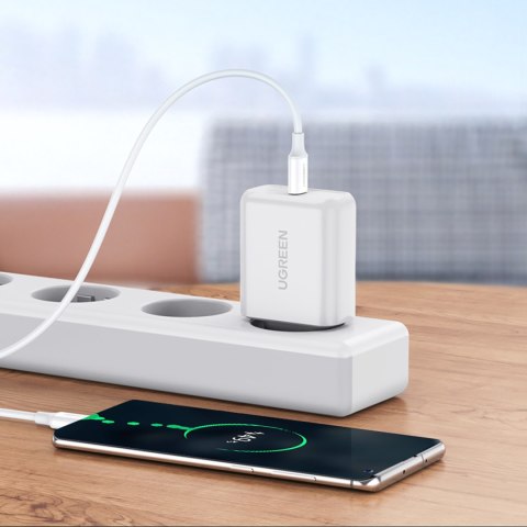 Kabel przewód USB-C - USB-C PD QC AFC 0.5m - biały Kabel przewód USB-C - USB-C PD QC AFC 0.5m - biały