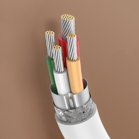 Kabel przewód USB-C - USB-C PD QC AFC 0.5m - biały Kabel przewód USB-C - USB-C PD QC AFC 0.5m - biały