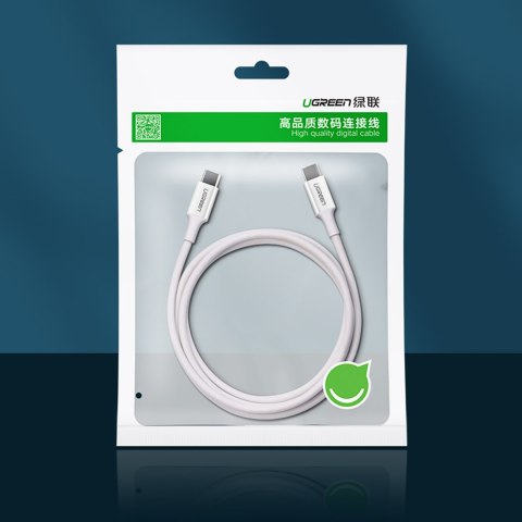 Kabel przewód USB-C - USB-C PD QC AFC 0.5m - biały Kabel przewód USB-C - USB-C PD QC AFC 0.5m - biały