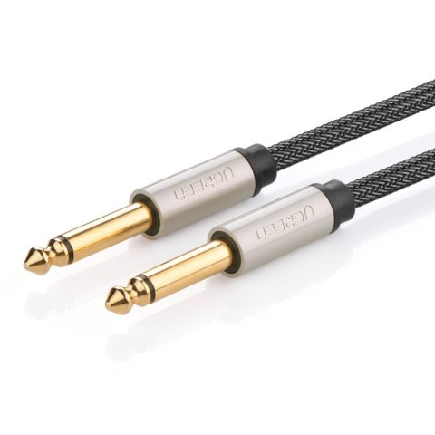 Kabel przewód audio AV128 mono TS jack 6.35mm 5m - szary Kabel przewód audio AV128 mono TS jack 6.35mm 5m - szary