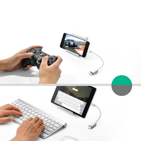 Adapter przejściówka USB-A 3.0 (żeński) - USB-C 3.0 (męski) OTG - biały Adapter przejściówka USB-A 3.0 (żeński) - USB-C 3.0 (męski) OTG - biały
