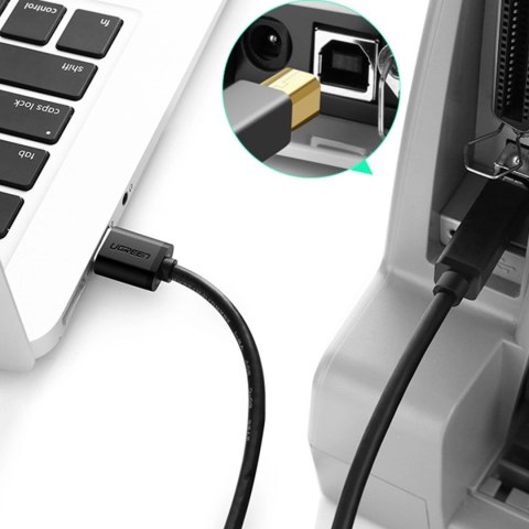 Kabel przewód do drukarki USB-A 3.0 - USB-B 5Gbps 1m - czarny Kabel przewód do drukarki USB-A 3.0 - USB-B 5Gbps 1m - czarny