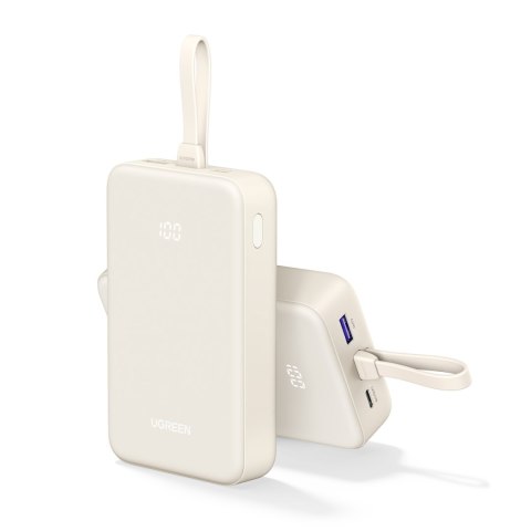 Powerbank 20000mAh 22.5W USB-C USB-A wbudowany kabel USB-C - biały Powerbank 20000mAh 22.5W USB-C USB-A wbudowany kabel USB-C - biały