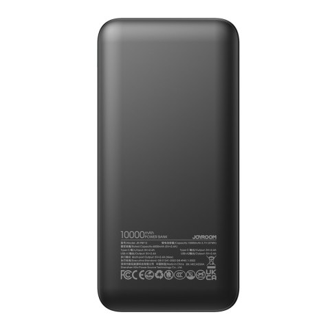 Powerbank JR-PBF12 10000mAh 2.4A 2x USB-A 1x USB-C - czarny Powerbank JR-PBF12 10000mAh 2.4A 2x USB-A 1x USB-C - czarny