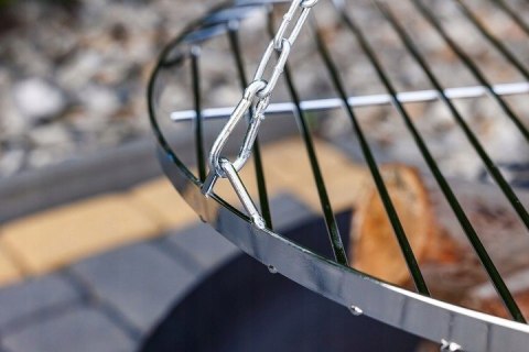 GRILL OGRODOWY na wysięgniku ŻURAW ruszt nierdzewny + palenisko + trójnóg GRILL OGRODOWY na wysięgniku ŻURAW ruszt nierdzewny + palenisko + trójnóg