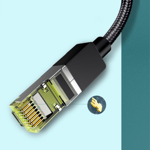 Kabel przewód Ethernet sieciowy RJ45 Cat 7 10Gbps 10m - czarny Kabel przewód Ethernet sieciowy RJ45 Cat 7 10Gbps 10m - czarny